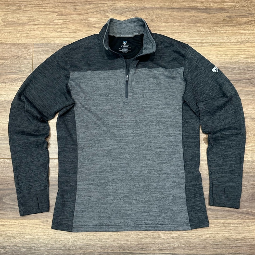 Kuhl Ryzer Hiking Quarter Zip Pullover in Gray Size Medium